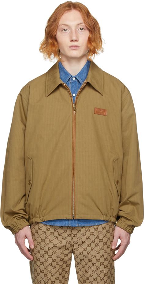 gucci mens field jacket|Gucci jacket men's cheap.